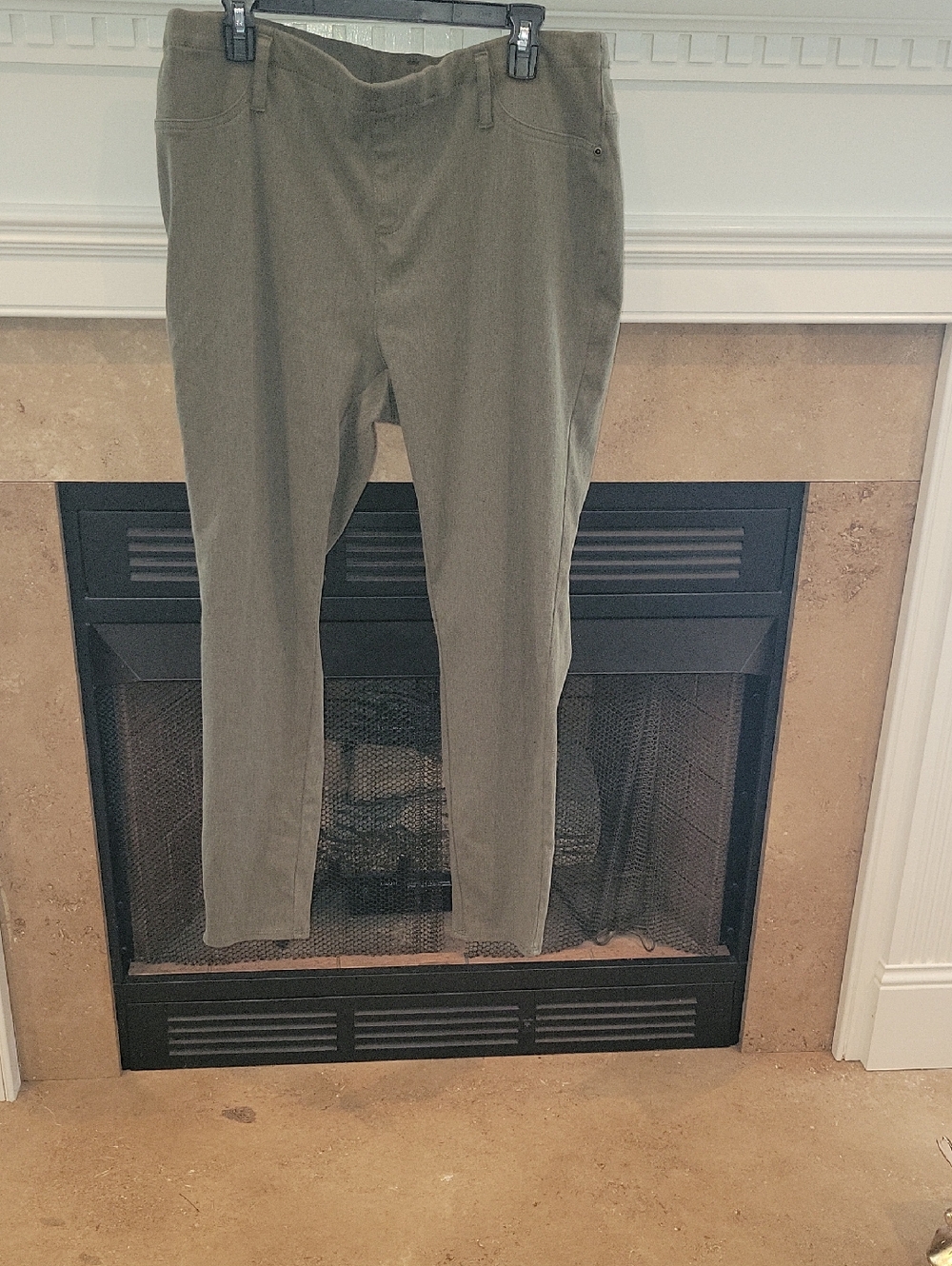 Faded Glory 2X Knit Pants in Olive Green